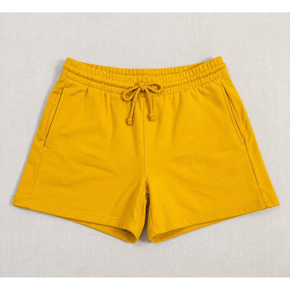 Tna Aritzia Cozy Fleece Shorts Mustard Yellow High Rise Drawstring Mens L